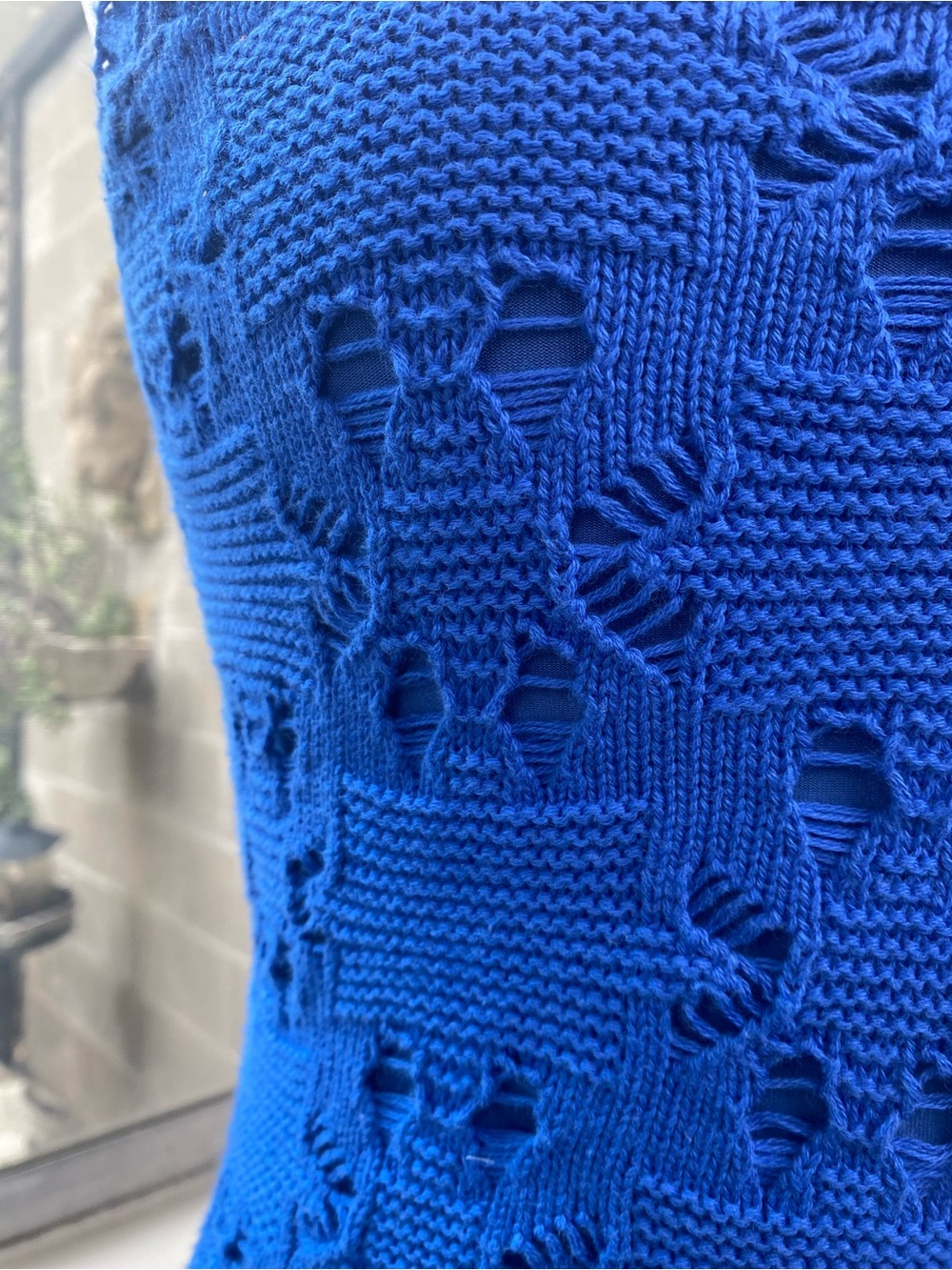 NWT Lost + Wander Cellyssa Knit Midi Dress in Cobalt Blue, Size XS/S - Picture 8 of 10